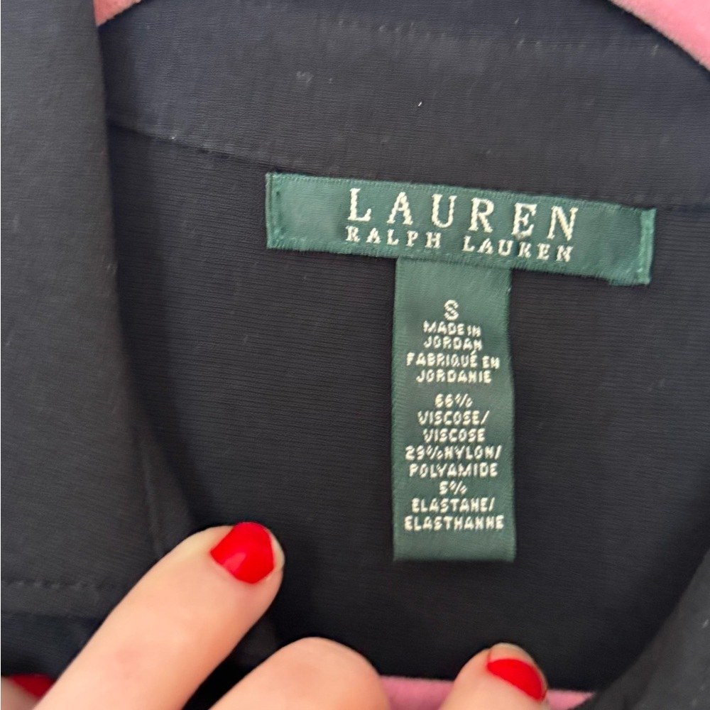 Lauren Ralph Lauren Black button up Long Sleeve Dress - Picture 3 of 4
